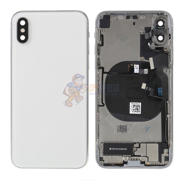 IPhone X Back Glass Housing Pre-Installed Parts - Premium - White