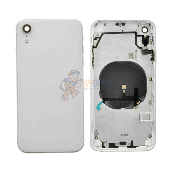 IPhone XR Back Glass Housing Pre-Installed Small Parts – Premium – White