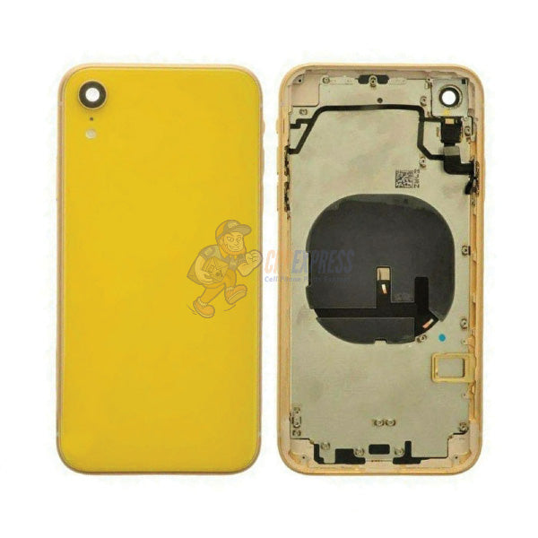 IPhone XR Back Glass Housing Pre-Installed Small Parts – Premium – Yellow