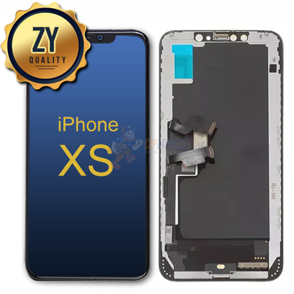 IPhone XS Soft OLED Screen Digitizer Complete Assembly ZY Quality - Black