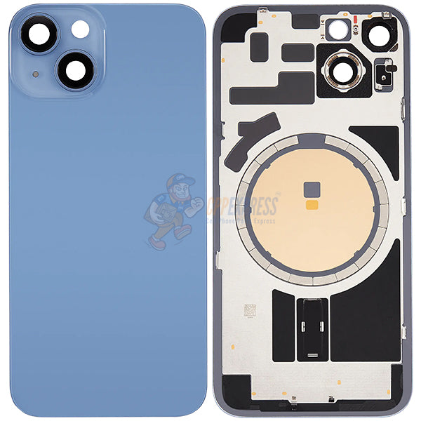 IPhone 14 Battery Back Door Glass Perfect Fit Premium Back Cover Blue