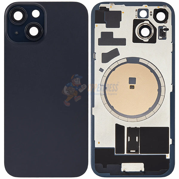 IPhone 15 Battery Back Door Glass Perfect Fit Premium Back Cover Black