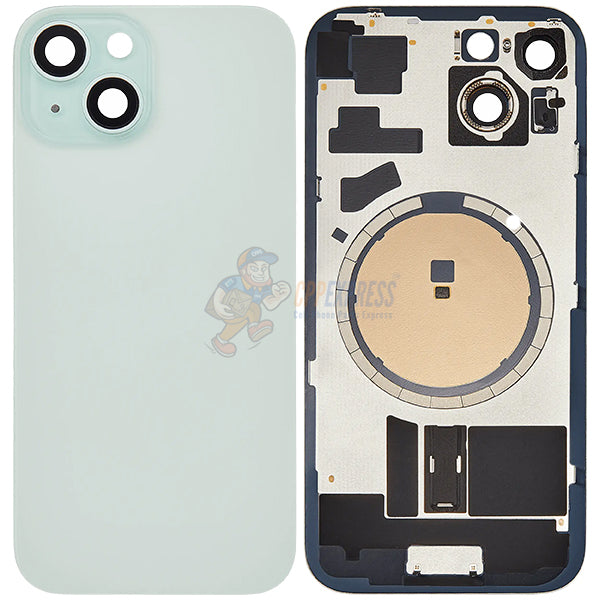 IPhone 15 Battery Back Door Glass Perfect Fit Premium Back Cover Green