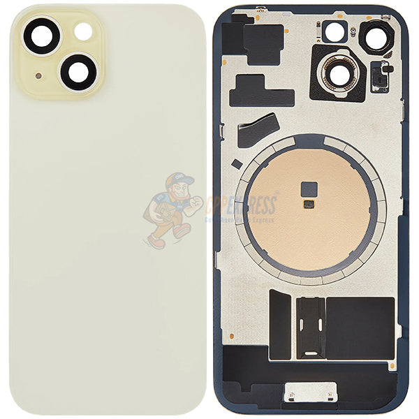 IPhone 15 Battery Back Door Glass Perfect Fit Premium Back Cover Yellow