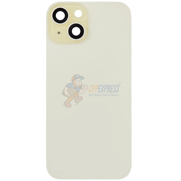 IPhone 15 Battery Back Door Glass Perfect Fit Premium Back Cover Yellow