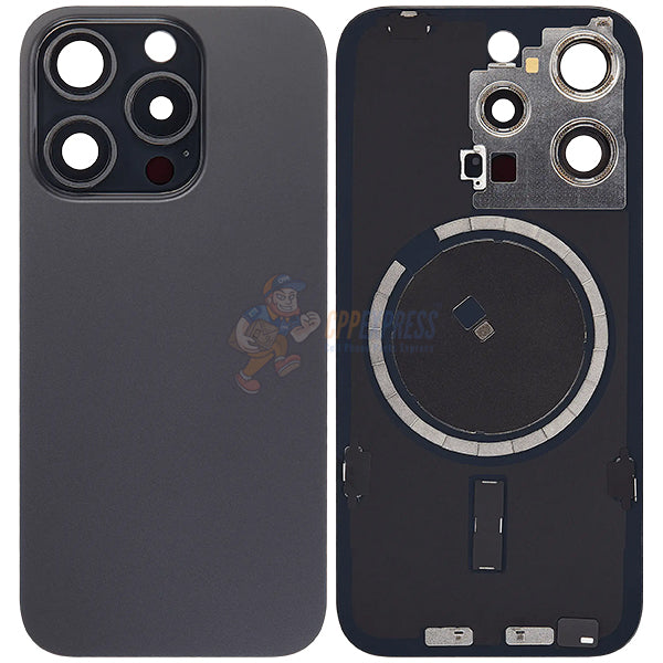 IPhone 15 Pro Battery Back Door Glass Perfect Fit Premium Back Cover Black