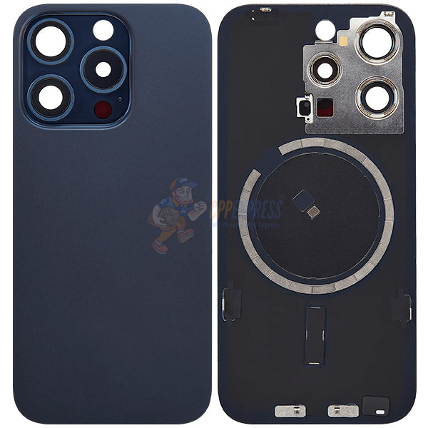 IPhone 15 Pro Battery Back Door Glass Perfect Fit Premium Back Cover Blue