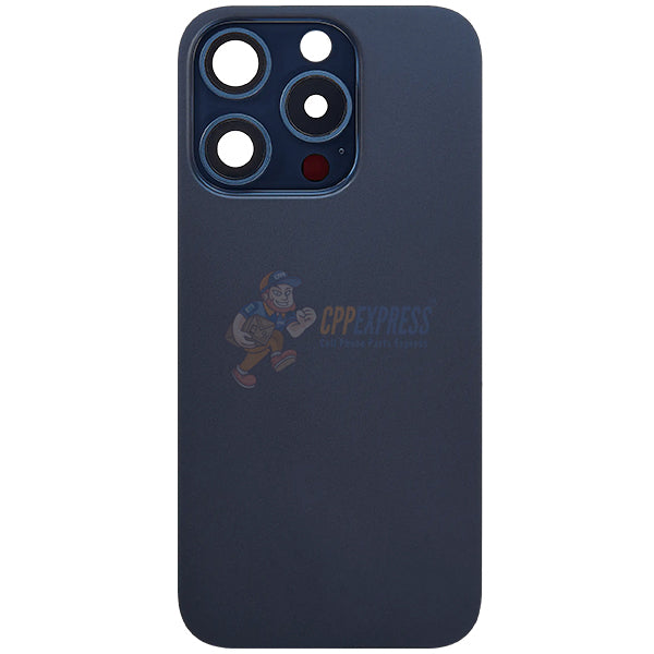 IPhone 15 Pro Battery Back Door Glass Perfect Fit Premium Back Cover Blue