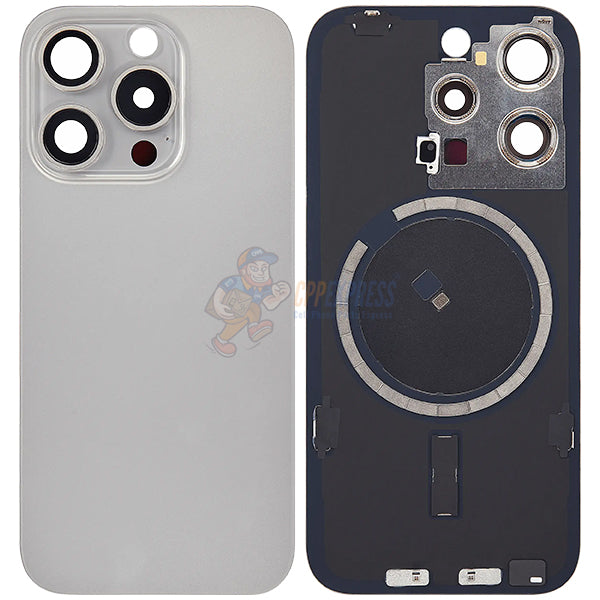 IPhone 15 Pro Battery Back Door Glass Perfect Fit Premium Back Cover Gray