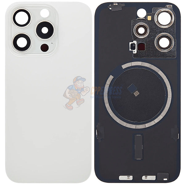 IPhone 15 Pro Battery Back Door Glass Perfect Fit Premium Back Cover White