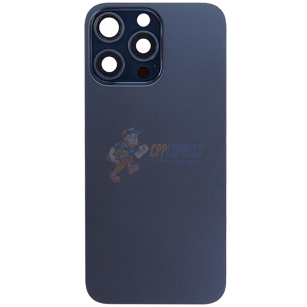 IPhone 15 Pro Max Battery Back Door Glass Perfect Fit Premium Back Cover Blue