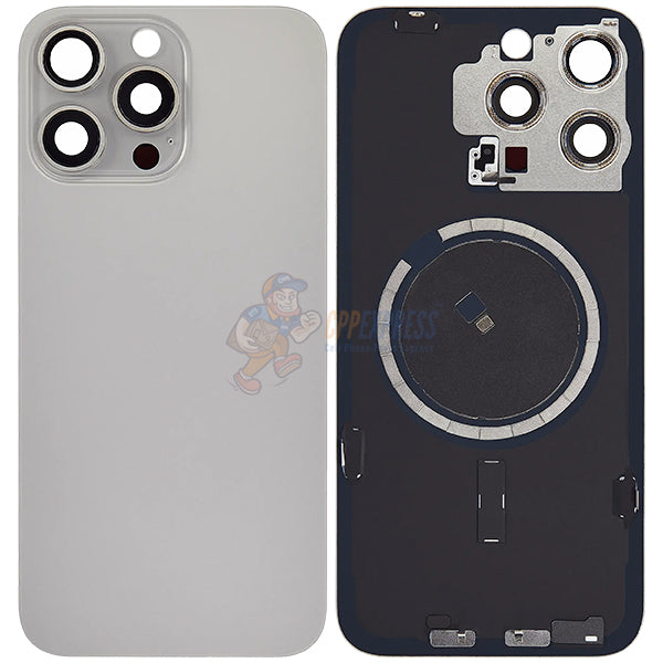 IPhone 15 Pro Max Battery Back Door Glass Perfect Fit Premium Back Cover Gray