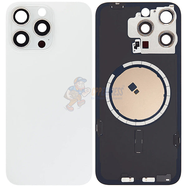IPhone 15 Pro Max Battery Back Door Glass Perfect Fit Premium Back Cover White