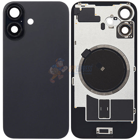 IPhone 16 Glass Battery Back Door Cover - Perfect Fit Premium Back Glass - Black