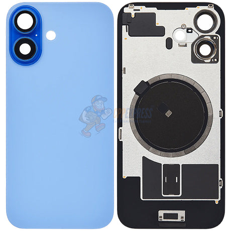 IPhone 16 Glass Battery Back Door Cover - Perfect Fit Premium Back Glass - Blue