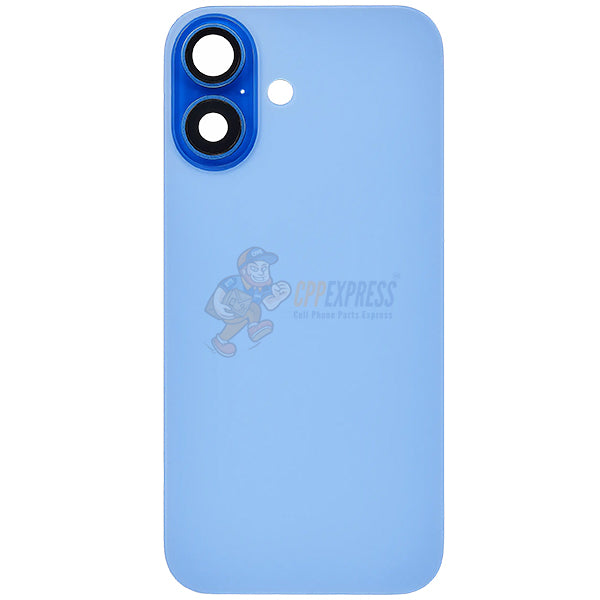 IPhone 16 Glass Battery Back Door Cover - Perfect Fit Premium Back Glass - Blue