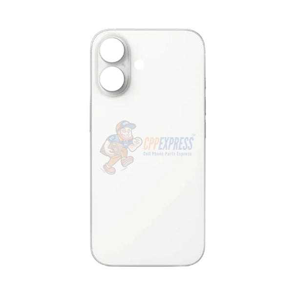 IPhone 16 Plus Glass Battery Back Door Cover - Perfect Fit Premium Back Glass - White