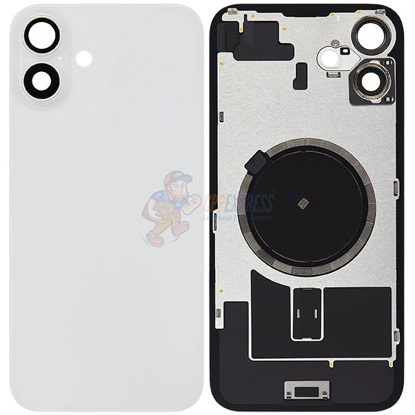 IPhone 16 Plus Glass Battery Back Door Cover - Perfect Fit Premium Back Glass - White