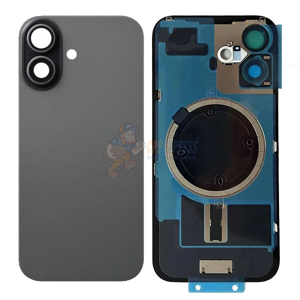 IPhone 17 Battery Back Door Glass Cover With Back Plate & Magsfe Magnet