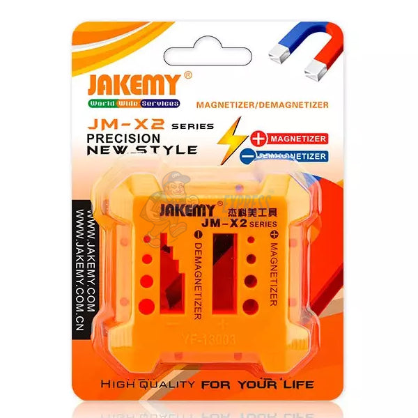 JAKEMY JMX2 Magnetizer Demagnetizer for Steel Screwdriver Metal Hand Tools - Orange