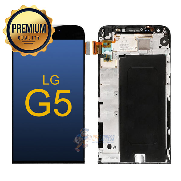 LG G5 Premium LCD and Assembly with Frame Black