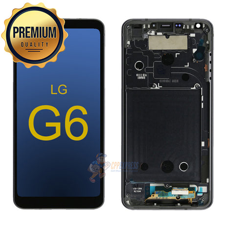 LG G6 Premium LCD and Assembly with Frame Black