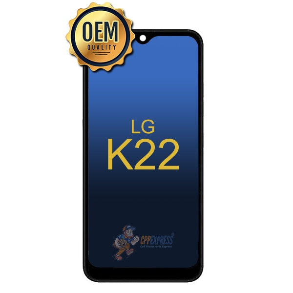 LG K22 - Premium LCD Touch Screen Digitzier Assembly without Frame - Black