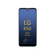 LG K50 LCD Display Touch Screen Digitizer Assembly With Frame - Black