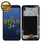 LG Stylo 3 Plus Premium LCD and Assembly with Frame Black