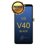 LG V40 LCD Display Touch Screen Digitizer Assembly with Frame - Black