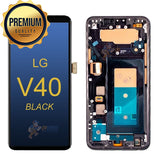 LG V40 LCD Display Touch Screen Digitizer Assembly with Frame - Black