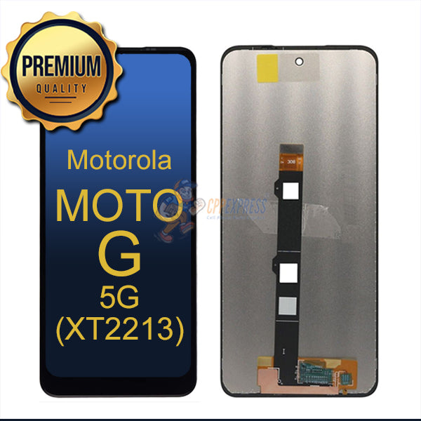 Motorola Moto G 5G (2022) - LCD Touch Screen Digitizer Assembly Without Frame - Black