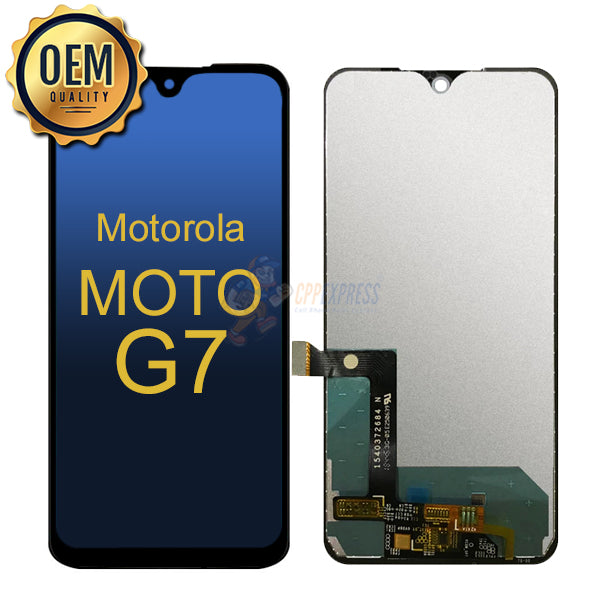 Motorola Moto G7 LCD Touch Screen Digitizer Assembly Without Frame - Black