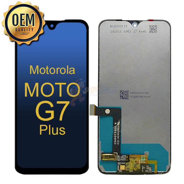 Motorola Moto G7 Plus LCD Touch Screen Digitizer Assembly Without Frame - Black