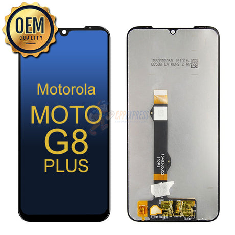 Motorola Moto G8 Plus LCD Touch Screen Digitizer Assembly Without Frame - Black