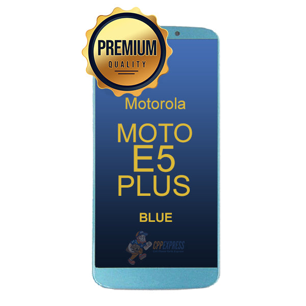 Motorola Moto E5 Plus LCD and Assembly Without Frame - Blue