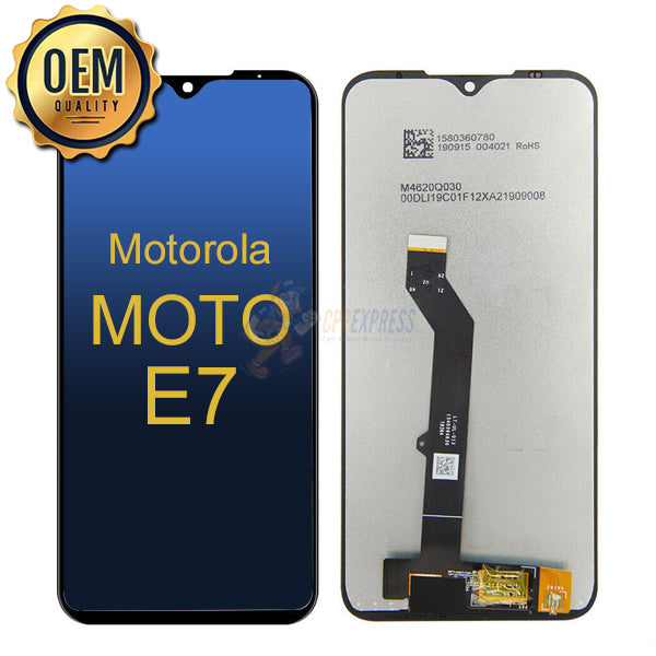 Motorola Moto E7 LCD Touch Screen Digitizer Assembly Without Frame - Black