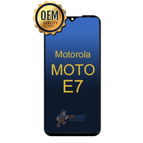 Motorola Moto E7 LCD Touch Screen Digitizer Assembly Without Frame - Black