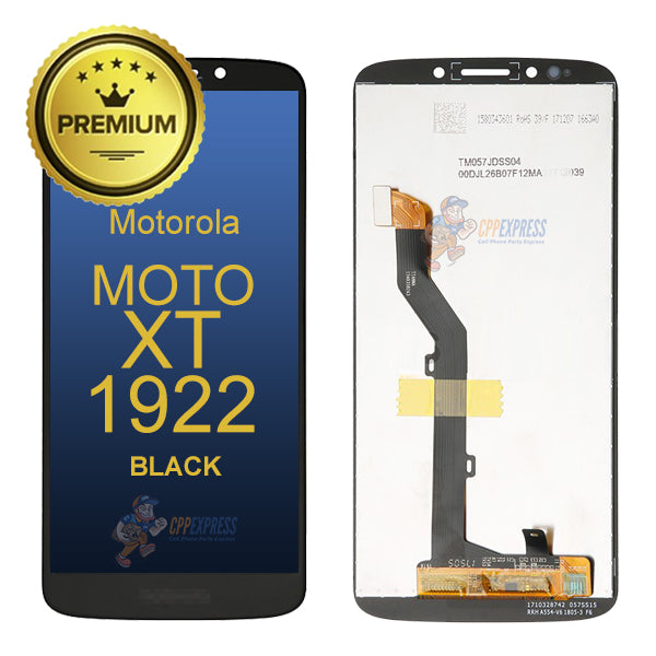 Motorola Moto G6 Play (XT1922) - LCD &amp; Assembly  Without Frame - Black