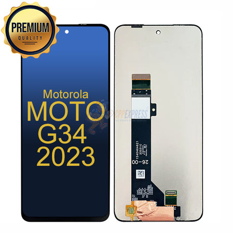 Motorola Moto G34 XT2363 (2023) - LCD Touch Screen Digitizer Assembly Without Frame - Black