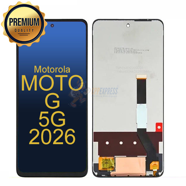Motorola Moto G 5G 2026 (XT2613) LCD Touch Digitizer Assembly Without Frame - Black