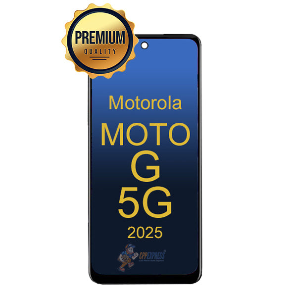 Motorola Moto G 5G XT2513 (2025) - LCD Touch Screen Digitizer Assembly With Frame - Black (Copy)