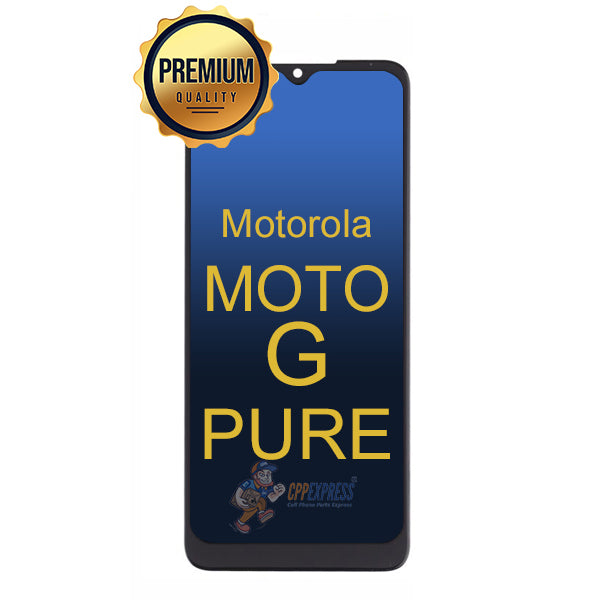 Motorola Moto G Pure LCD Touch Digitizer Assembly Without Frame – Black