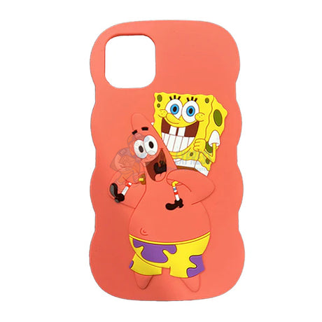 Nickelodeon iPhone Spongebob & Patrick Smiling Pink Silicone Case