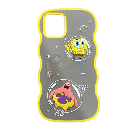 Nickelodeon iPhone Spongebob & Patrick in a Bubble Yellow Silicone Case
