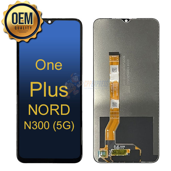 One Plus Nord N300 5G LCD Touch Screen Digitizer and Assembly Without Frame - Black