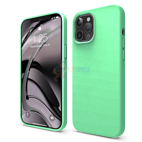 iPhone 12 Pro Max 6.7" Slim Soft Silicone Protective ShockProof Case Cover - Light Green