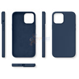 iPhone 12 Pro Max 6.7" Slim Soft Silicone Protective ShockProof Case Cover - Dark Blue