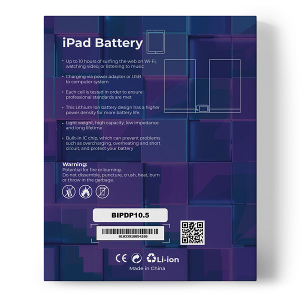 Premium Quality High Capacity Internal Battery Replacement - Compatible With iPad Model Pro 12.9 (CPPE PRO)