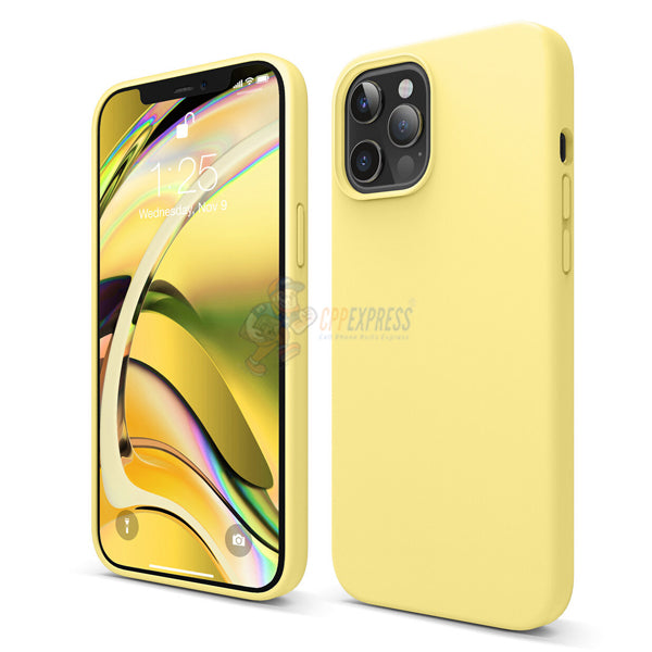 iPhone 12 Pro Max 6.7" Slim Soft Silicone Protective ShockProof Case Cover - Yellow